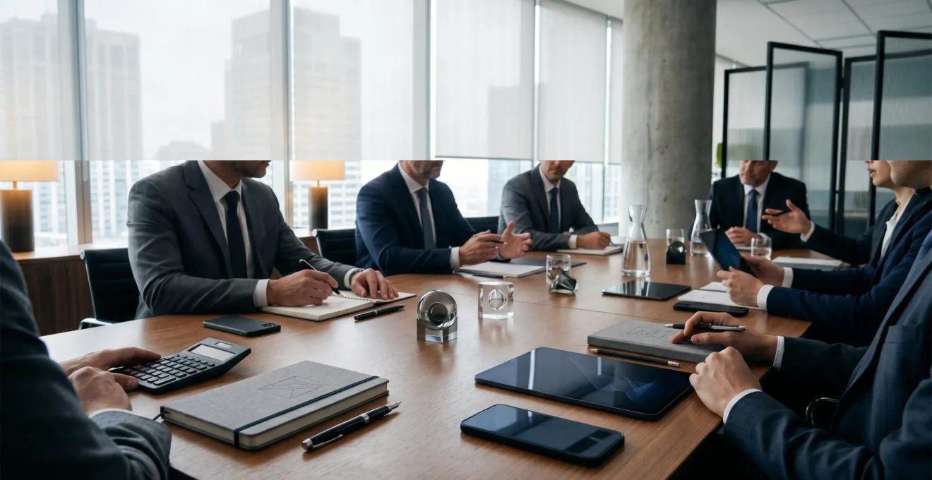 Professionelle Darstellung der Demonstration von Marketing-Mehrwert gegenueber Fuehrungskraeften und Investoren