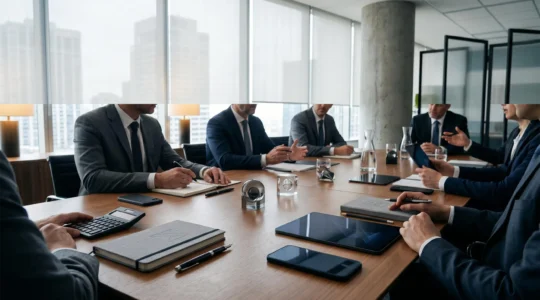 Professionelle Darstellung der Demonstration von Marketing-Mehrwert gegenueber Fuehrungskraeften und Investoren