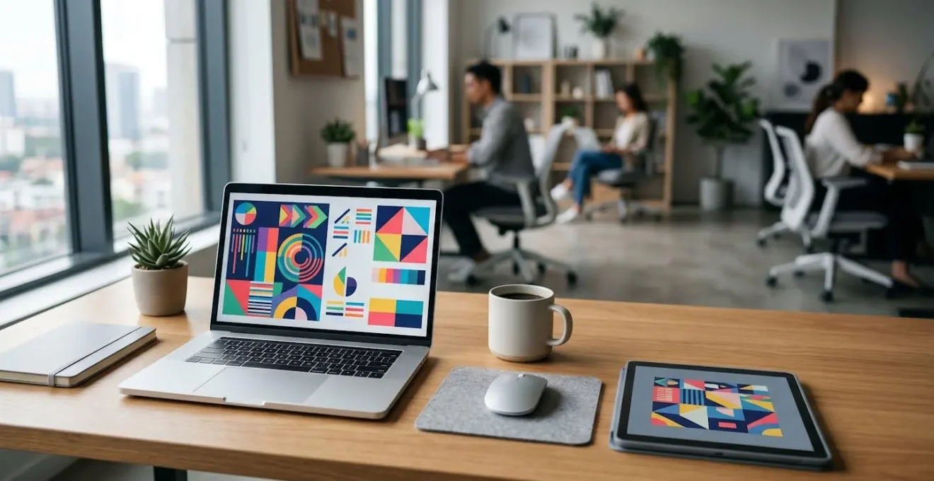 Professionelle Design-Arbeitsumgebung mit modernen Bearbeitungstools zur Steigerung der Produktivität