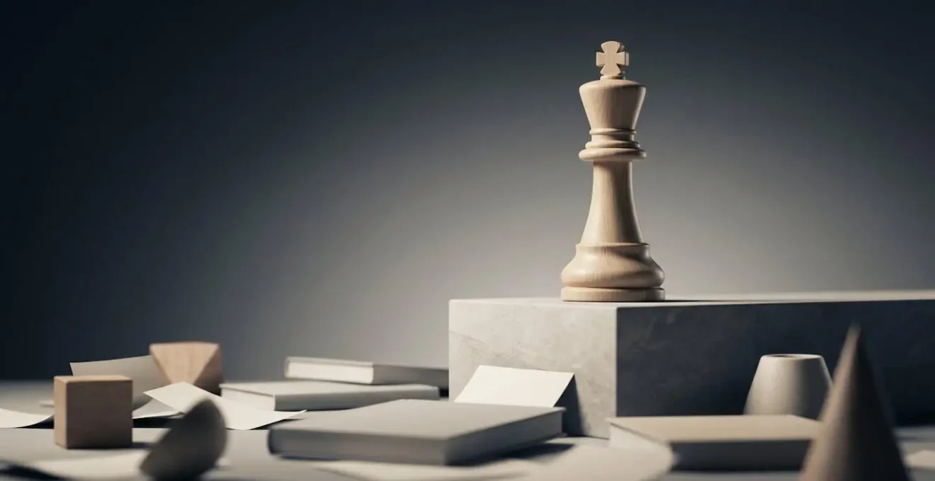 Symbolische Darstellung von Content-Marketing Thought Leadership und strategischer Positionierung